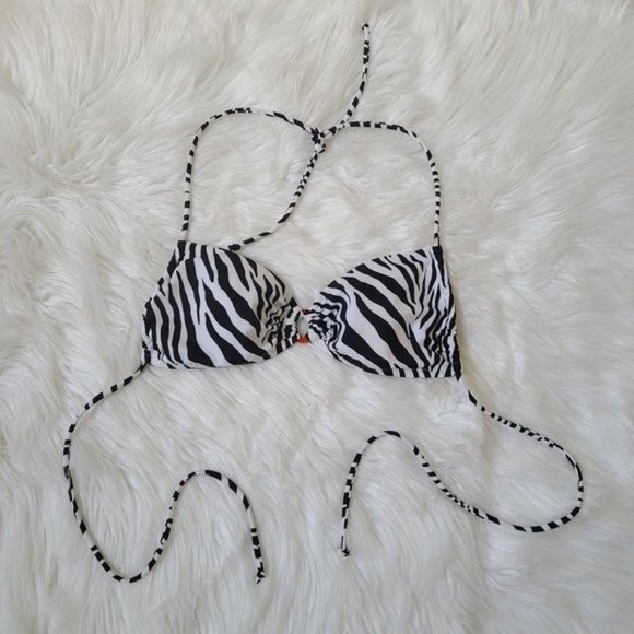 Victoria's Secret Swim Top Zebra Print ,Size S 🎈 - Picture 5 of 13